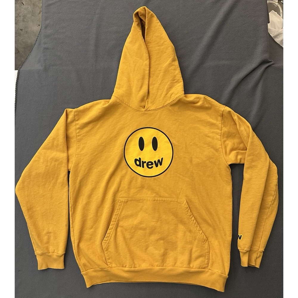 Drew House Mascot hoodie yellow smiley face Unisex Oversized Large
